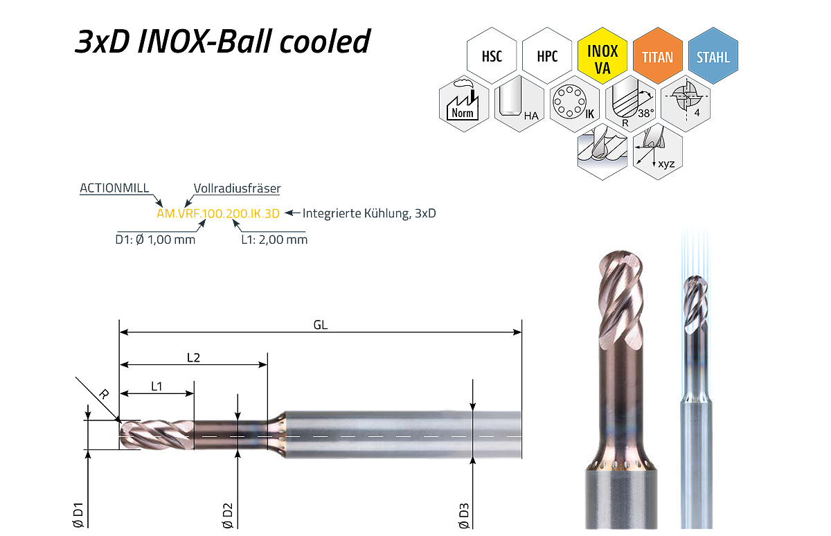 ACTIONMILL INOX-Ball cooled