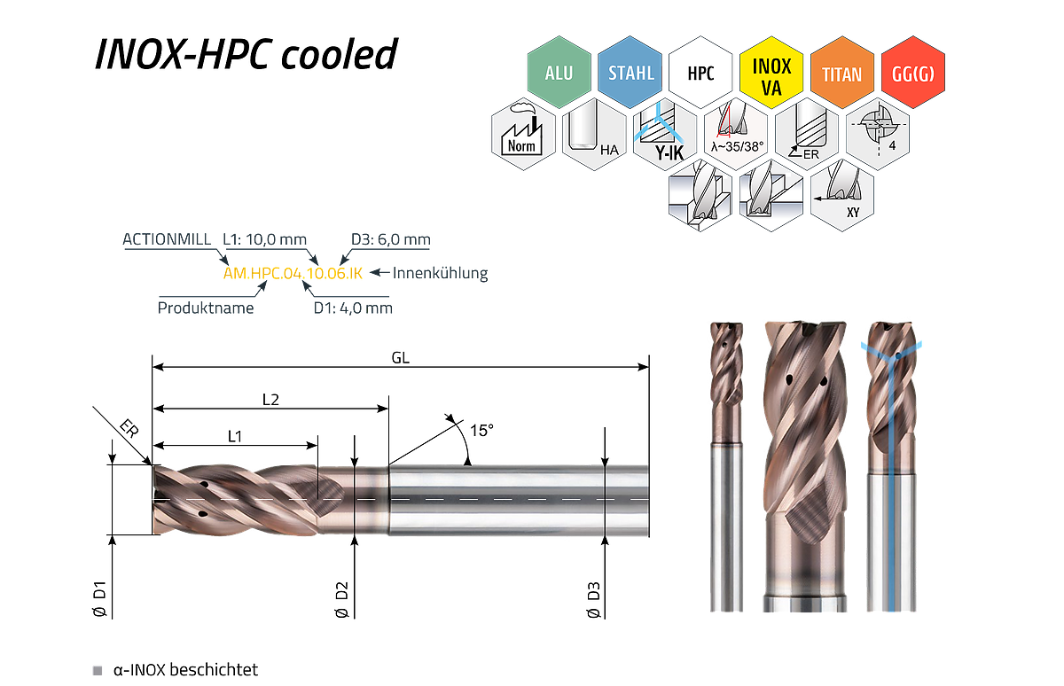 ACTIONMILL INOX-HPC cooled
